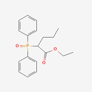 molecular formula C19H23O3P B5248376 ethyl 2-(diphenylphosphoryl)pentanoate 