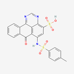 6-{[(4-methylphenyl)sulfonyl]amino}-7-oxo-7H-benzo[e]perimidine-4-sulfonic acid