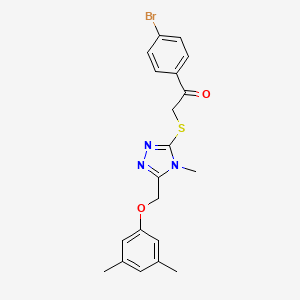 1-(4-bromophenyl)-2-({5-[(3,5-dimethylphenoxy)methyl]-4-methyl-4H-1,2,4-triazol-3-yl}thio)ethanone