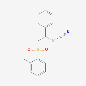 molecular formula C16H15NO2S2 B5248428 1-methyl-2-((2-phenyl-2-thiocyanatoethyl)sulfonyl)benzene CAS No. 5218-49-5