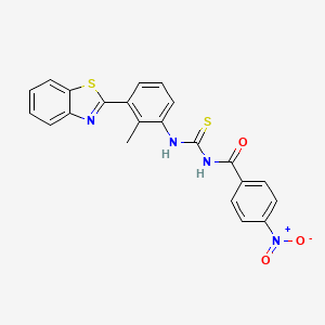 N-({[3-(1,3-benzothiazol-2-yl)-2-methylphenyl]amino}carbonothioyl)-4-nitrobenzamide