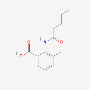 molecular formula C14H19NO3 B5248444 3,5-dimethyl-2-(pentanoylamino)benzoic acid 