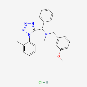 N-[(3-methoxyphenyl)methyl]-N-methyl-1-[1-(2-methylphenyl)tetrazol-5-yl]-1-phenylmethanamine;hydrochloride