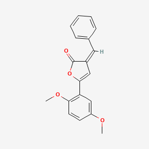 molecular formula C19H16O4 B5248487 (3Z)-3-benzylidene-5-(2,5-dimethoxyphenyl)furan-2-one 