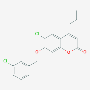 6-CHLORO-7-[(3-CHLOROPHENYL)METHOXY]-4-PROPYL-2H-CHROMEN-2-ONE