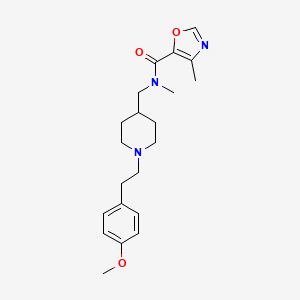 N-[[1-[2-(4-methoxyphenyl)ethyl]piperidin-4-yl]methyl]-N,4-dimethyl-1,3-oxazole-5-carboxamide