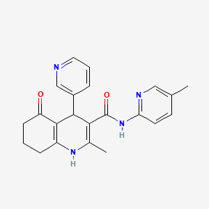 2-Methyl-N-(5-methylpyridin-2-YL)-5-oxo-4-(pyridin-3-YL)-1,4,5,6,7,8-hexahydroquinoline-3-carboxamide