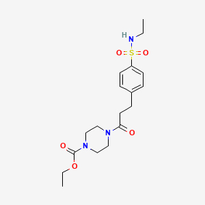 ETHYL 4-(3-{4-[(ETHYLAMINO)SULFONYL]PHENYL}PROPANOYL)TETRAHYDRO-1(2H)-PYRAZINECARBOXYLATE