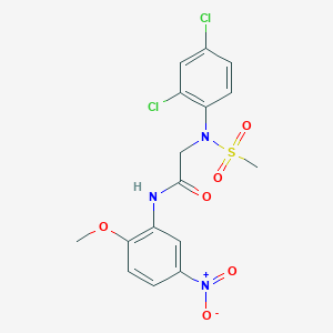 N~2~-(2,4-dichlorophenyl)-N~1~-(2-methoxy-5-nitrophenyl)-N~2~-(methylsulfonyl)glycinamide