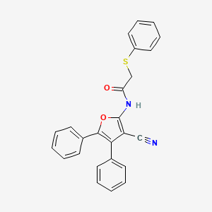 N-(3-cyano-4,5-diphenylfuran-2-yl)-2-phenylsulfanylacetamide