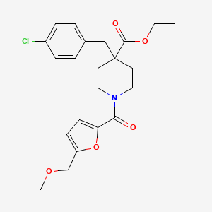 ethyl 4-(4-chlorobenzyl)-1-[5-(methoxymethyl)-2-furoyl]-4-piperidinecarboxylate