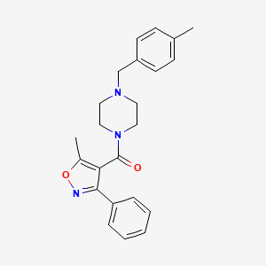 1-(5-METHYL-3-PHENYL-1,2-OXAZOLE-4-CARBONYL)-4-[(4-METHYLPHENYL)METHYL]PIPERAZINE