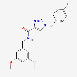 molecular formula C19H19FN4O3 B5248624 N-(3,5-dimethoxybenzyl)-1-(4-fluorobenzyl)-1H-1,2,3-triazole-4-carboxamide 