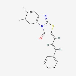 6,7-dimethyl-2-(3-phenyl-2-propen-1-ylidene)[1,3]thiazolo[3,2-a]benzimidazol-3(2H)-one