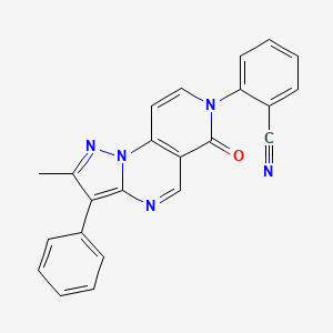 2-(2-methyl-6-oxo-3-phenylpyrazolo[1,5-a]pyrido[3,4-e]pyrimidin-7(6H)-yl)benzonitrile