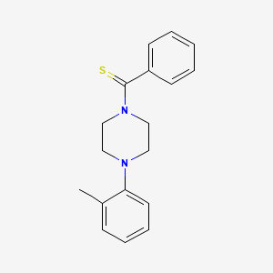 molecular formula C18H20N2S B5248651 1-(2-methylphenyl)-4-(phenylcarbonothioyl)piperazine 