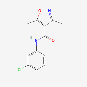 N-(3-chlorophenyl)-3,5-dimethyl-1,2-oxazole-4-carboxamide