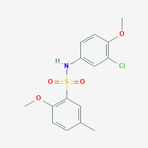 N-(3-chloro-4-methoxyphenyl)-2-methoxy-5-methylbenzenesulfonamide