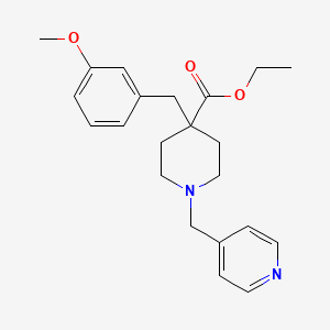 molecular formula C22H28N2O3 B5248772 ethyl 4-(3-methoxybenzyl)-1-(4-pyridinylmethyl)-4-piperidinecarboxylate 