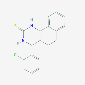 4-(2-CHLOROPHENYL)-1H,2H,3H,4H,5H,6H-BENZO[H]QUINAZOLINE-2-THIONE