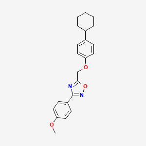 5-[(4-cyclohexylphenoxy)methyl]-3-(4-methoxyphenyl)-1,2,4-oxadiazole