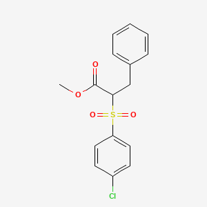 molecular formula C16H15ClO4S B5248870 Methyl 2-(4-chlorophenyl)sulfonyl-3-phenylpropanoate 