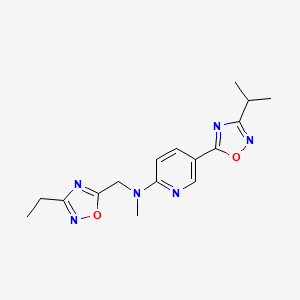 N-[(3-ethyl-1,2,4-oxadiazol-5-yl)methyl]-5-(3-isopropyl-1,2,4-oxadiazol-5-yl)-N-methyl-2-pyridinamine