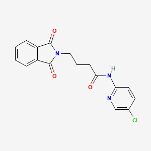 molecular formula C17H14ClN3O3 B5248903 N-(5-CHLOROPYRIDIN-2-YL)-4-(1,3-DIOXO-2,3-DIHYDRO-1H-ISOINDOL-2-YL)BUTANAMIDE 