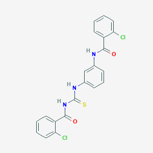 2-chloro-N-[(3-{[(2-chlorophenyl)carbonyl]amino}phenyl)carbamothioyl]benzamide