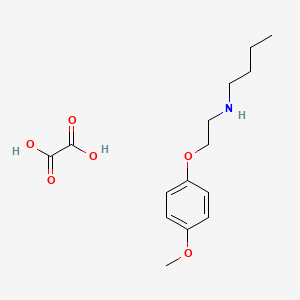 molecular formula C15H23NO6 B5248922 N-[2-(4-methoxyphenoxy)ethyl]butan-1-amine;oxalic acid 