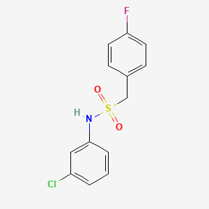 molecular formula C13H11ClFNO2S B5248950 N-(3-chlorophenyl)-1-(4-fluorophenyl)methanesulfonamide 