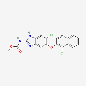 molecular formula C19H13Cl2N3O3 B5248951 methyl {5-chloro-6-[(1-chloro-2-naphthyl)oxy]-1H-benzimidazol-2-yl}carbamate CAS No. 330220-74-1