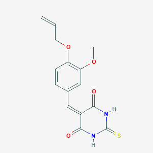 5-{[3-METHOXY-4-(PROP-2-EN-1-YLOXY)PHENYL]METHYLIDENE}-2-SULFANYLIDENE-1,3-DIAZINANE-4,6-DIONE