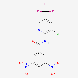 molecular formula C13H6ClF3N4O5 B5248982 N-[3-chloro-5-(trifluoromethyl)pyridin-2-yl]-3,5-dinitrobenzamide 