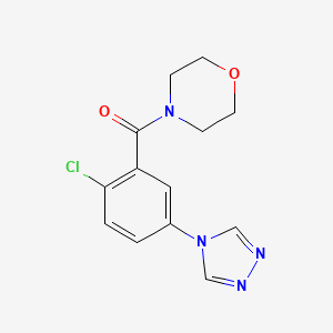 molecular formula C13H13ClN4O2 B5248986 4-[2-chloro-5-(4H-1,2,4-triazol-4-yl)benzoyl]morpholine 