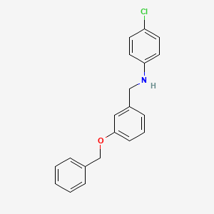 molecular formula C20H18ClNO B5248991 N-[3-(benzyloxy)benzyl]-4-chloroaniline 