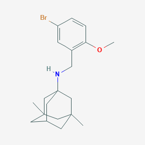 N-[(5-bromo-2-methoxyphenyl)methyl]-3,5-dimethyladamantan-1-amine