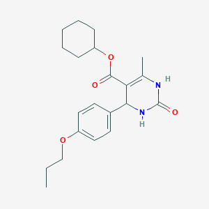 Cyclohexyl 6-methyl-2-oxo-4-(4-propoxyphenyl)-1,2,3,4-tetrahydropyrimidine-5-carboxylate