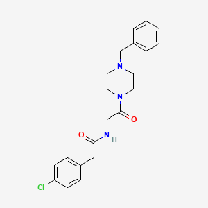 molecular formula C21H24ClN3O2 B5249070 N~1~-[2-(4-Benzylpiperazino)-2-oxoethyl]-2-(4-chlorophenyl)acetamide 