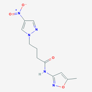 N-(5-METHYL-12-OXAZOL-3-YL)-4-(4-NITRO-1H-PYRAZOL-1-YL)BUTANAMIDE