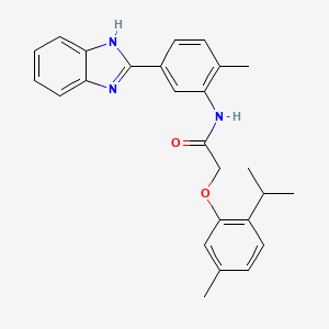 N-[5-(1H-1,3-BENZODIAZOL-2-YL)-2-METHYLPHENYL]-2-[5-METHYL-2-(PROPAN-2-YL)PHENOXY]ACETAMIDE