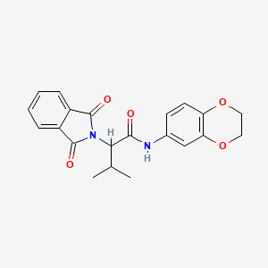 molecular formula C21H20N2O5 B5249087 N-(2,3-dihydro-1,4-benzodioxin-6-yl)-2-(1,3-dioxo-1,3-dihydro-2H-isoindol-2-yl)-3-methylbutanamide 