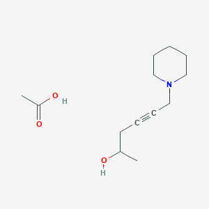 acetic acid;6-piperidin-1-ylhex-4-yn-2-ol