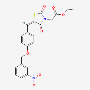 ethyl [(5E)-5-{4-[(3-nitrobenzyl)oxy]benzylidene}-2,4-dioxo-1,3-thiazolidin-3-yl]acetate