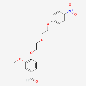 molecular formula C18H19NO7 B5249169 3-Methoxy-4-[2-[2-(4-nitrophenoxy)ethoxy]ethoxy]benzaldehyde 