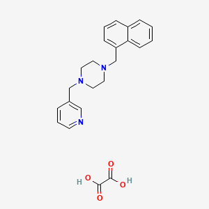 1-(Naphthalen-1-ylmethyl)-4-(pyridin-3-ylmethyl)piperazine;oxalic acid