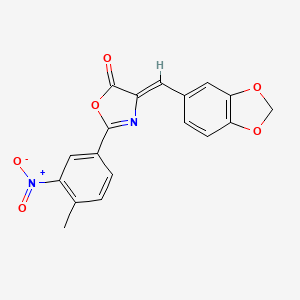 4-(1,3-benzodioxol-5-ylmethylene)-2-(4-methyl-3-nitrophenyl)-1,3-oxazol-5(4H)-one