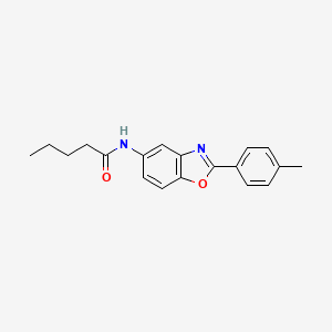 N-[2-(4-methylphenyl)-1,3-benzoxazol-5-yl]pentanamide