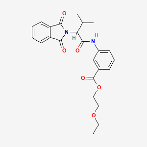 molecular formula C24H26N2O6 B5249224 2-ethoxyethyl 3-{[2-(1,3-dioxo-1,3-dihydro-2H-isoindol-2-yl)-3-methylbutanoyl]amino}benzoate 