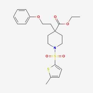 ethyl 1-[(5-methyl-2-thienyl)sulfonyl]-4-(2-phenoxyethyl)-4-piperidinecarboxylate